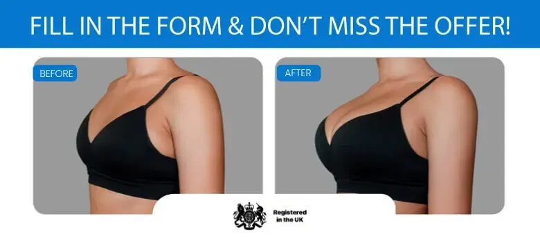 Before and after results of breast augmentation